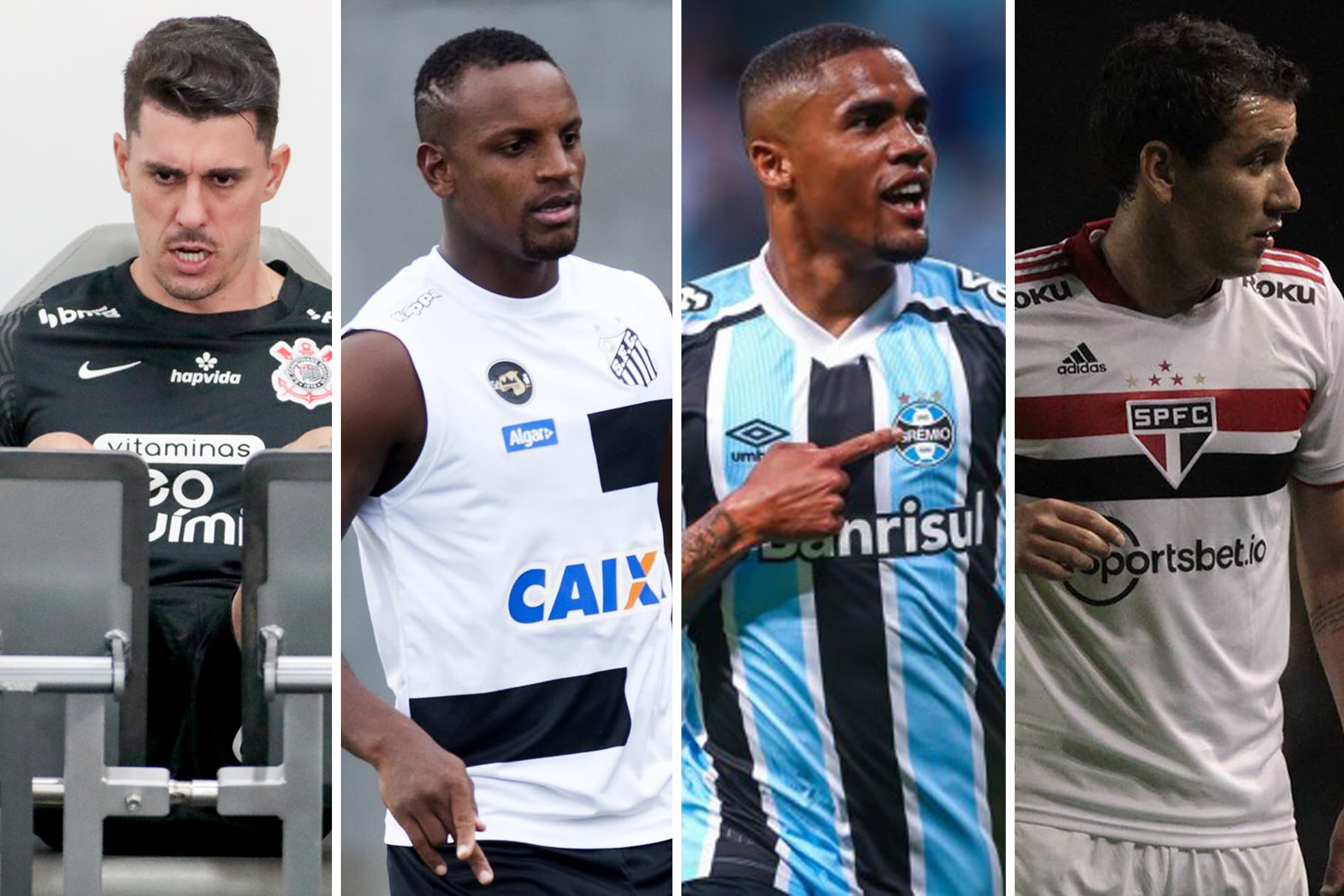 Danilo Avelar, Cleber Reis, Douglas Costa e Pablo ainda têm destinos incertos em 2022 -