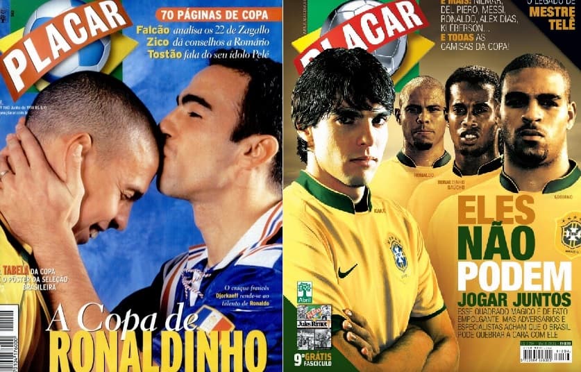 Capas de PLACAR em 1998 e 2006