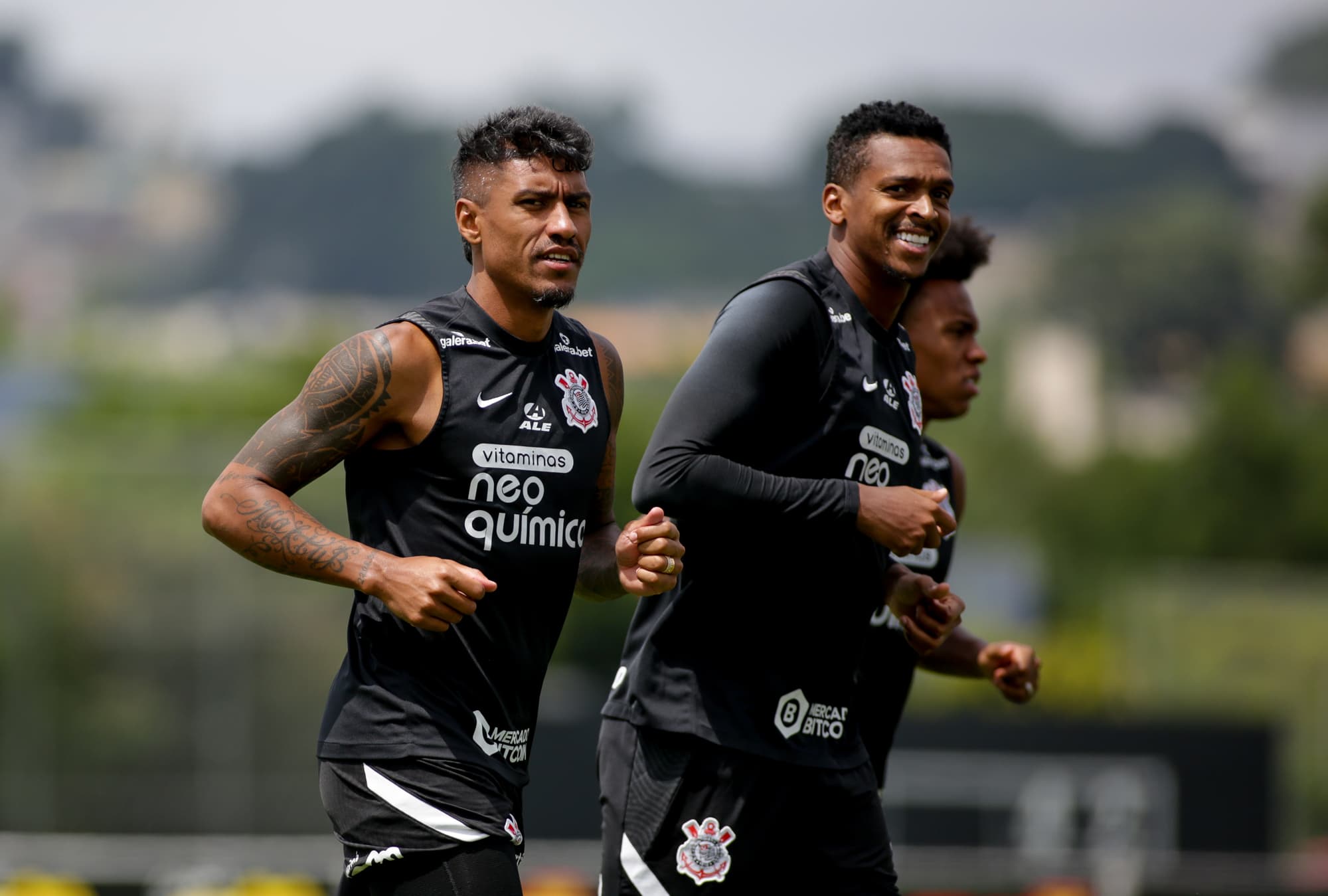Corinthians realiza treino antes de enfrentar Mirassol, no CT Joaquim Grava -