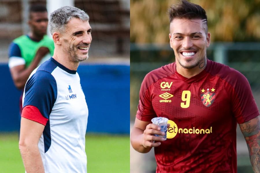 Juan Pablo Vojvoda, técnico do Fortaleza, e Javier Parraguez, atacante do Sport -