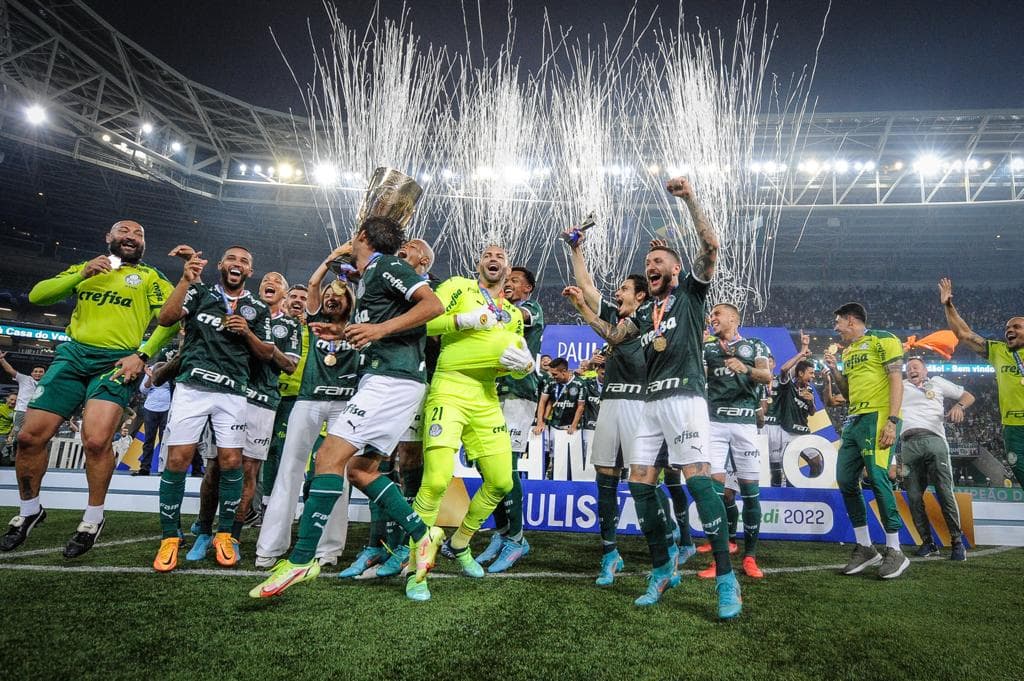Palmeiras comemora a conquista do Campeonato Paulista -