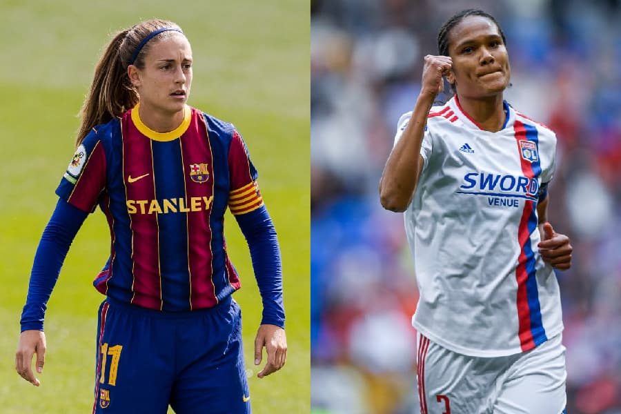 As capitãs do Barça, Alexia Putellas e do Lyon, Wendie Renard -