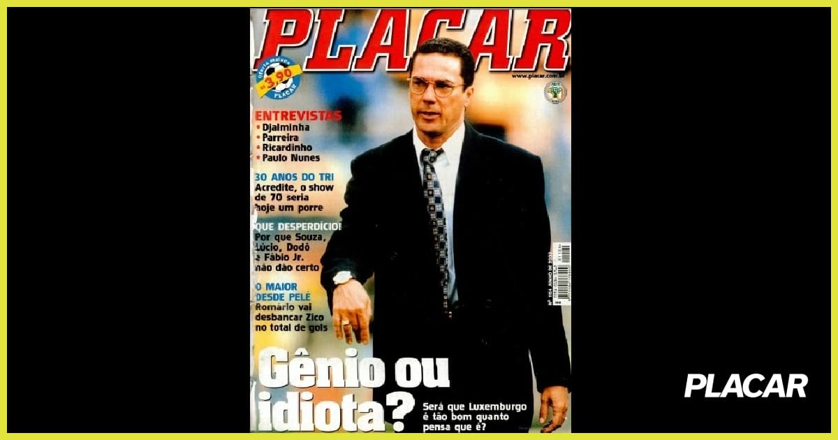 Capa da PLACAR com Vanderlei Luxemburgo de junho de 2000