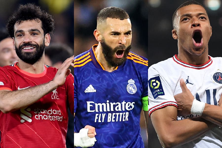Salah, Benzema e Mbappé são os principais candidatos ao prêmio este ano