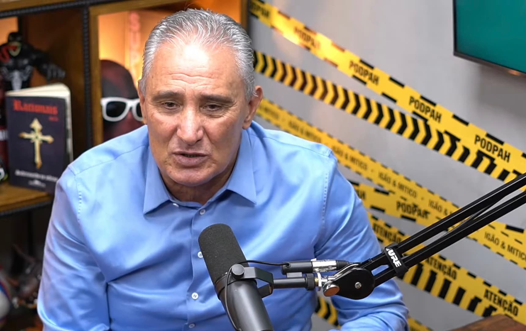 Tite, treinador da seleção brasileira, em entrevista ao Podpah -