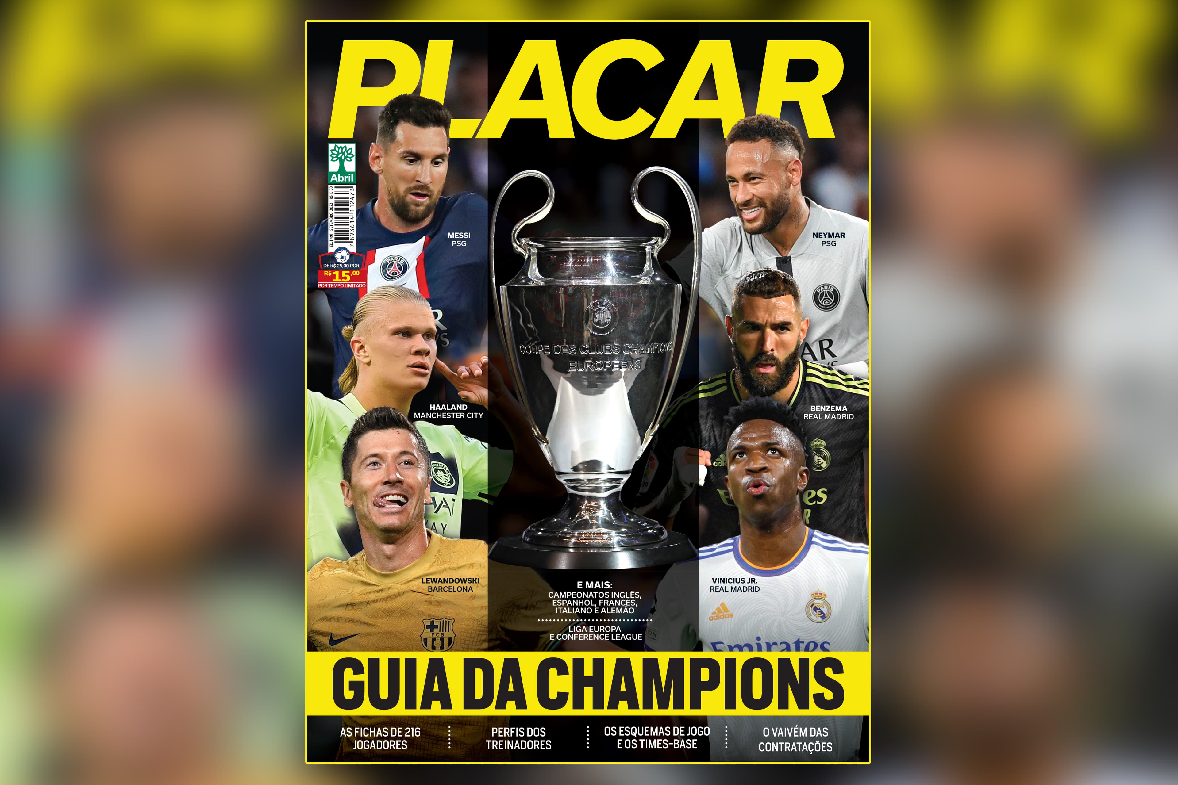 Capa da edição de setembro da Revista Placar -
