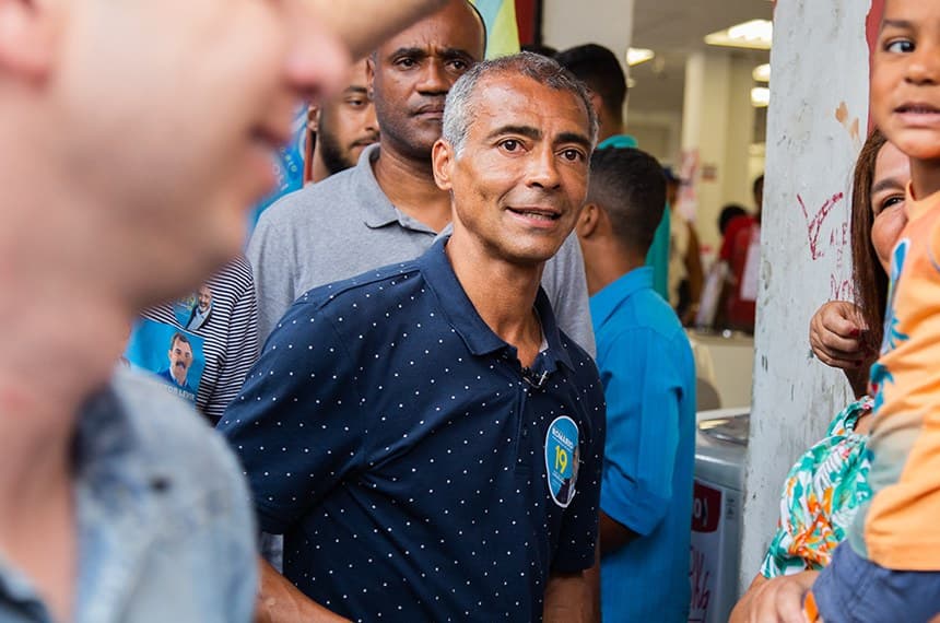 Romário foi reeleito senador no Rio de Janeiro -
