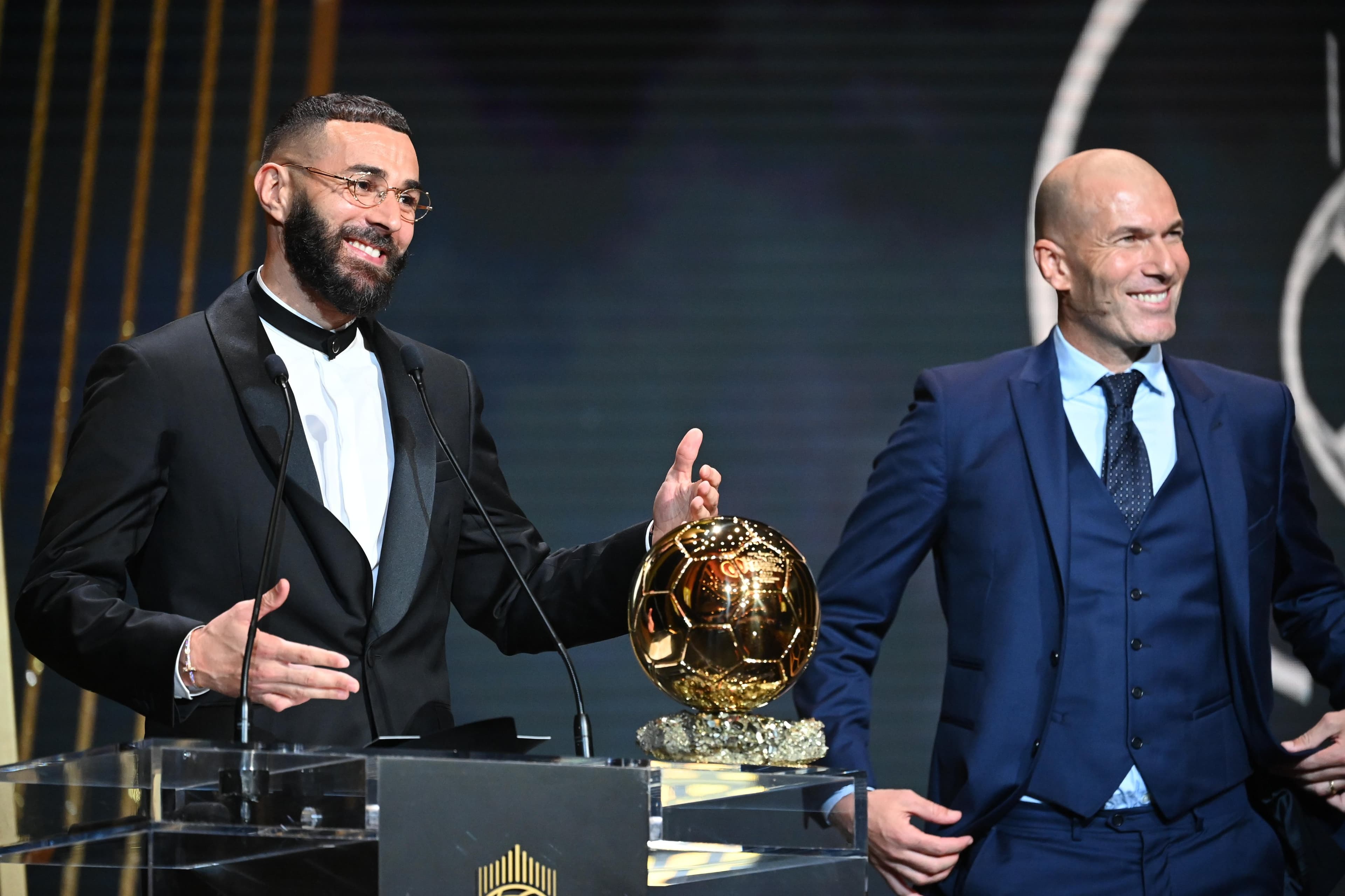 Benzema e Zidane: festa francesa na Bola de Ouro 2022