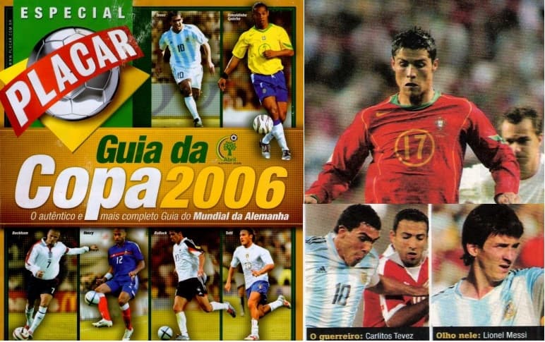 O guia da Copa de 2006, com Cristiano e Messi em destaque