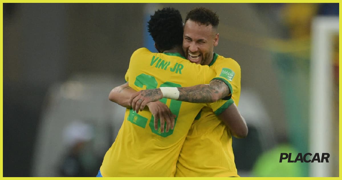 Na idade de Vini, Neymar tinha 9 vezes mais gols pela seleção