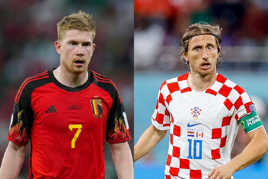 Kevin de Bruyne e Luka Modric: muita classe no meio-campo