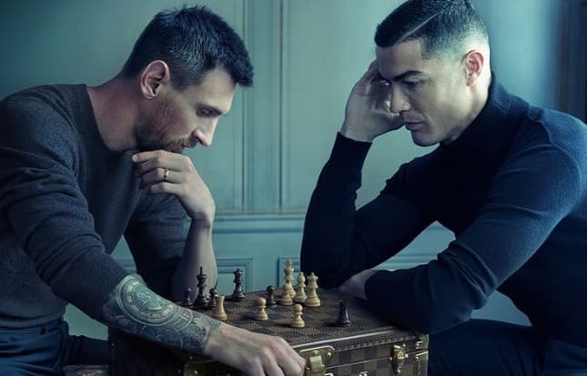 Messi e Cristiano jogando xadrez: golpe de grande-mestre do marketing