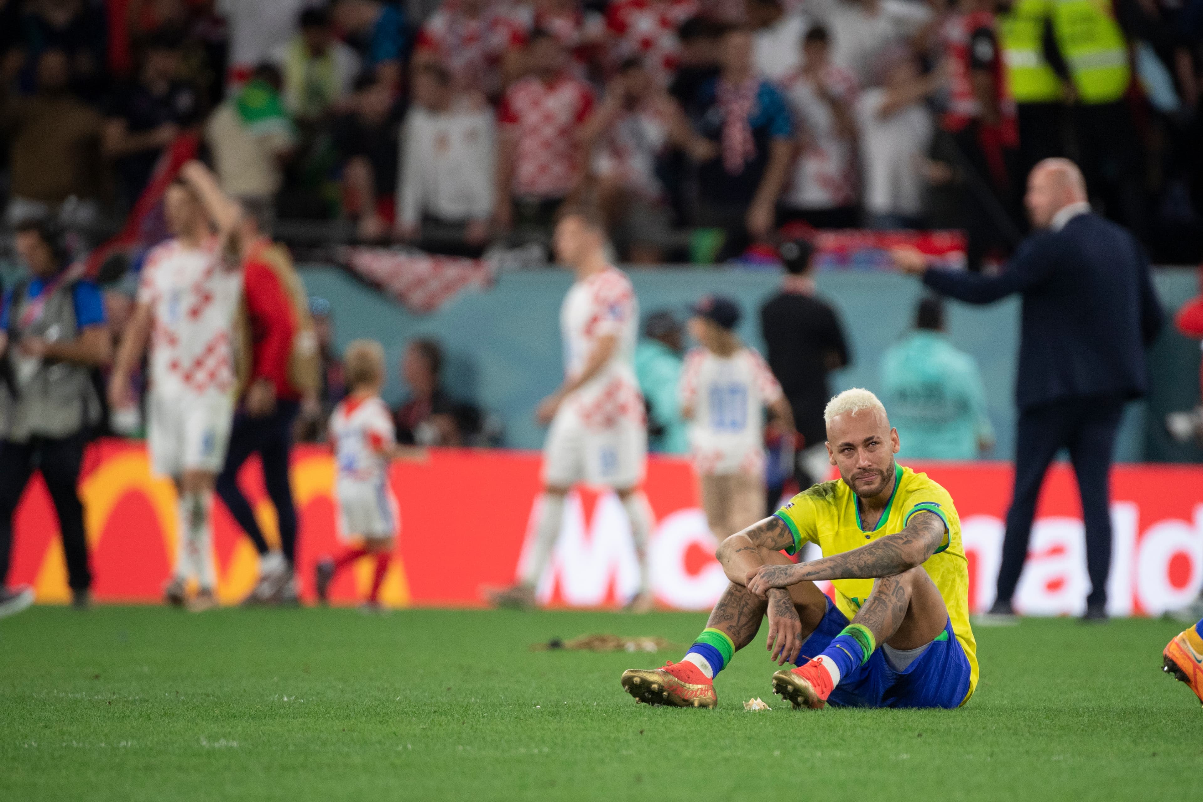 Neymar lamenta a eliminação da Copa -