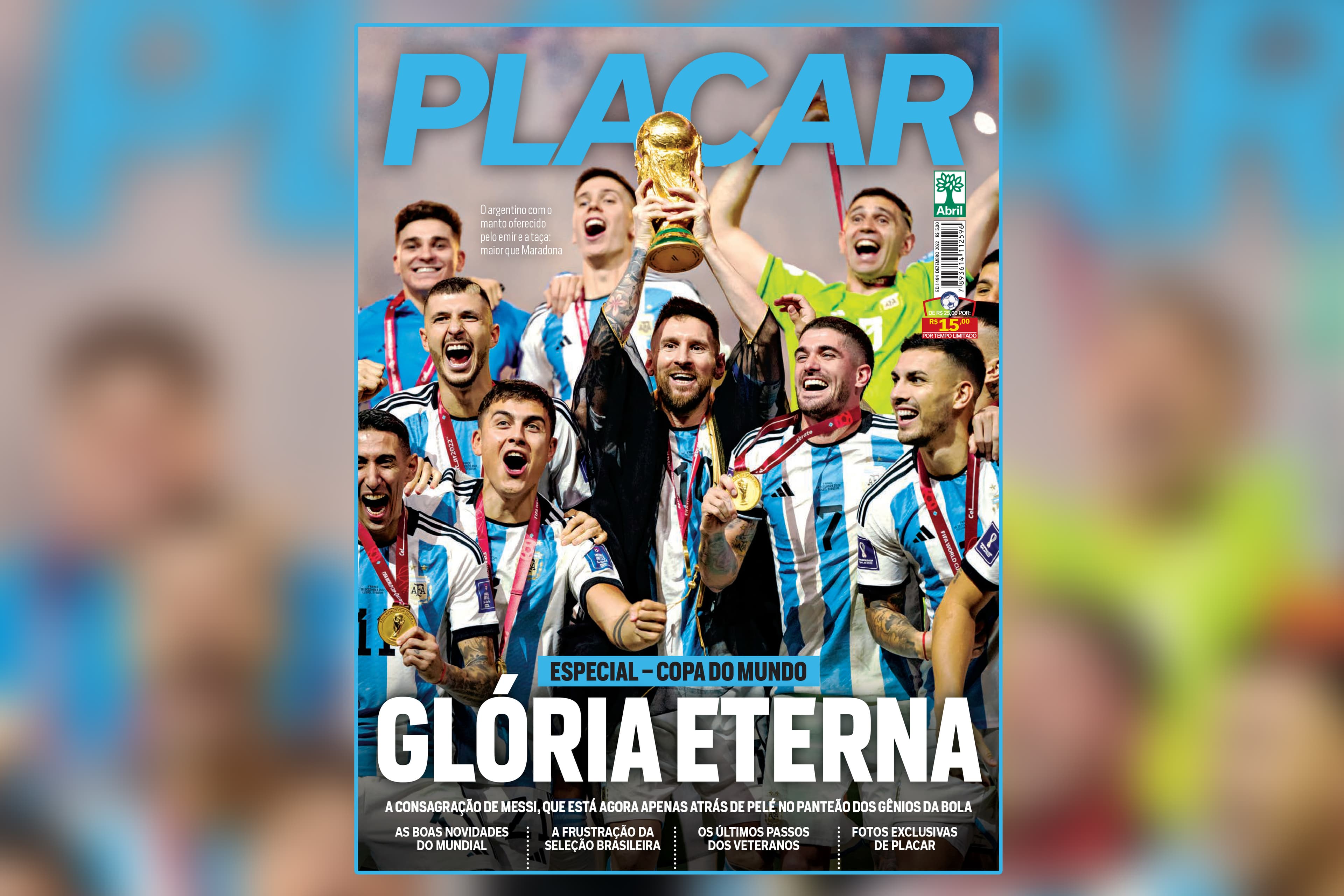 Capa da edição especial de Copa do Mundo de 2022 da Revista Placar -