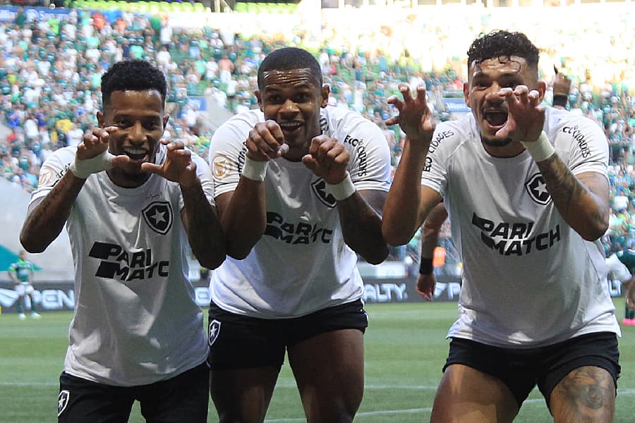 Botafogo venceu o Palmeiras no Alianz Parque e abriu 7 pontos de vantagem na liderança / Vitor Silva / Botafogo