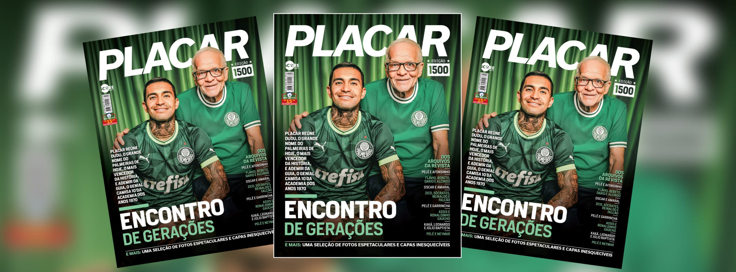 Dudu e Ademir da Guia, do Palmeiras, na capa da PLACAR 1500