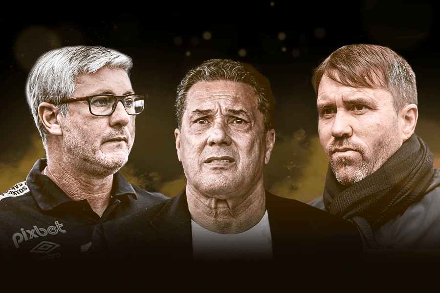Santos, de Odair Hellmann, Corinthians, de Luxemburgo, e o Galo, de Coudet, são os mais ameaçados