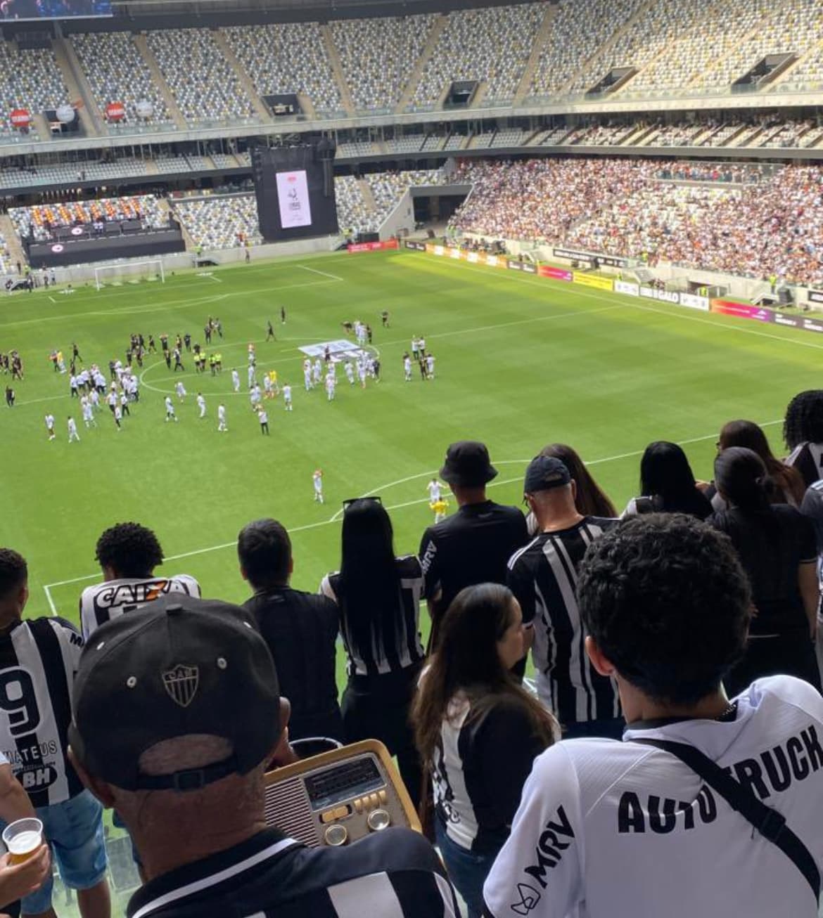 Ponto cego? Arena MRV explicou foto – Reprodução / Canal Bica Galo