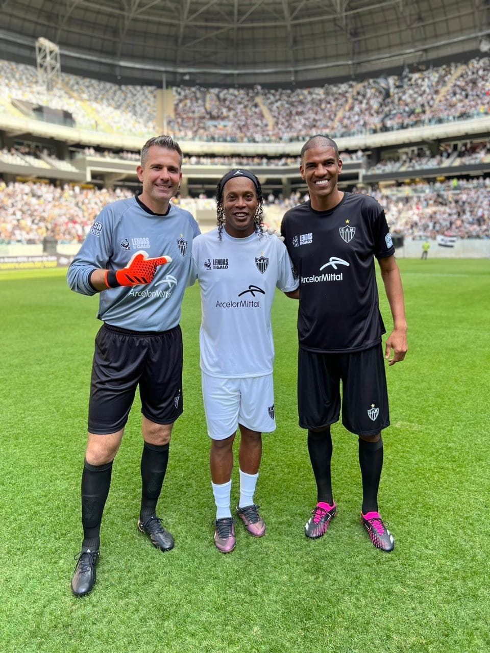 Vitor, Ronaldinho e Leonardo Silva: lendas do Atlético na Arena MRV / Instagram/Reprodução