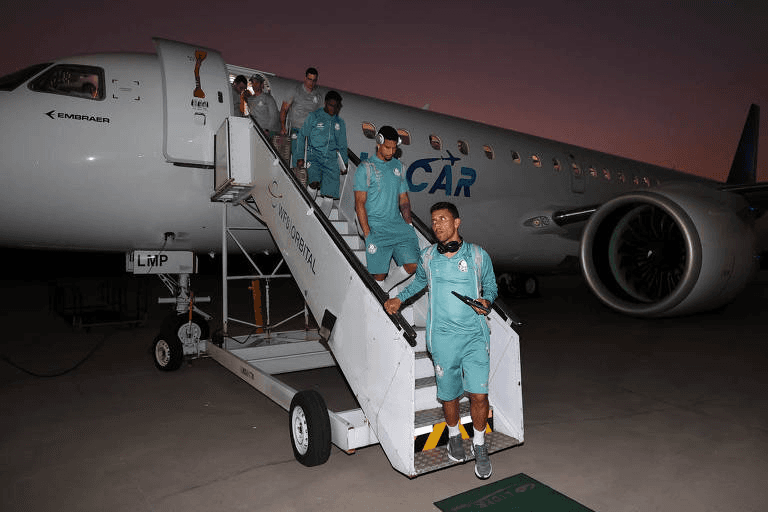 Avião do Palmeiras foi utilizado pela primeira vez no início de agosto - Cezar Grecco/Palmeiras