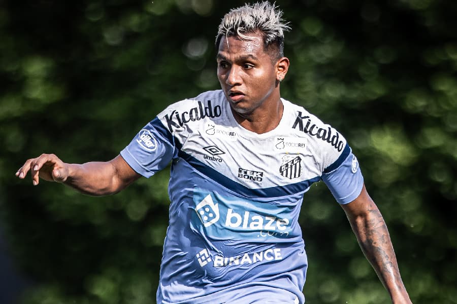 Perto da estreia pelo Santos, Alfredo Morelos se torna a grande esperança contra o rebaixamento - Raul Baretta/ Santos FC