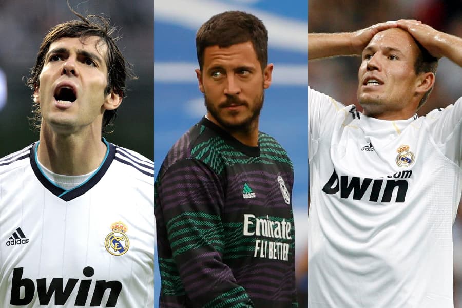 Kaká, Hazard e Robben: decepções no Real Madrid - Montagem sobre EFE