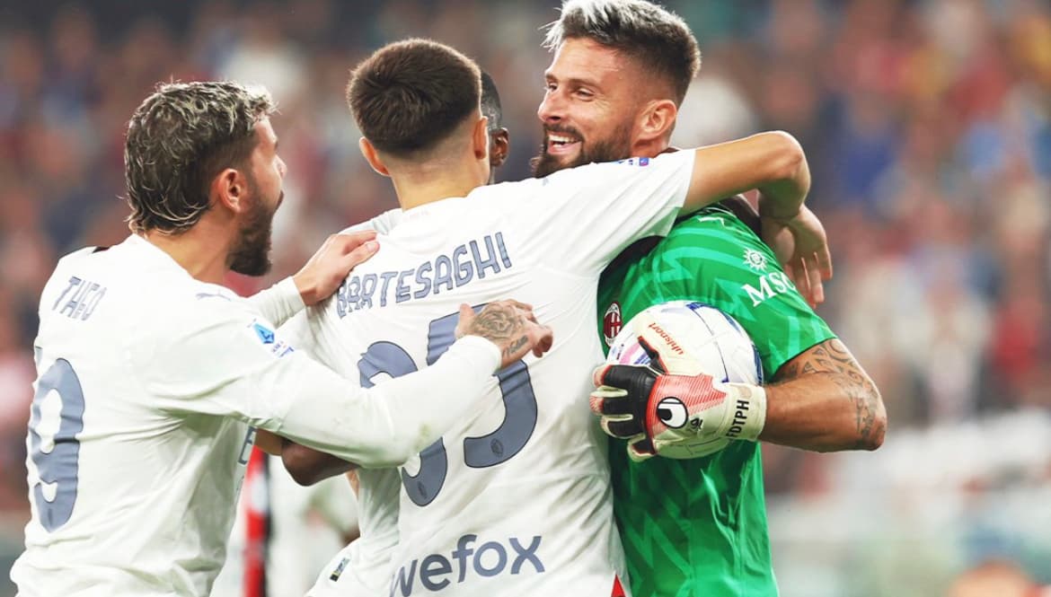 Giroud brilhou como goleiro do Milan - Divulgação / Série A