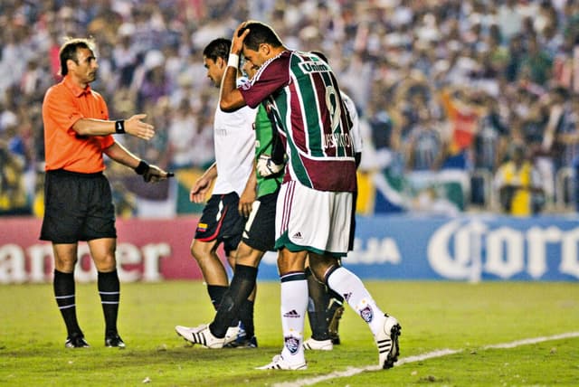 Washington do Fluminense, lamenta penalti perdido durante jogo entre Fluminense 1 x 3 LDU, partida válida pela final da Libertadores - Daryan Dornelles / PLACAR