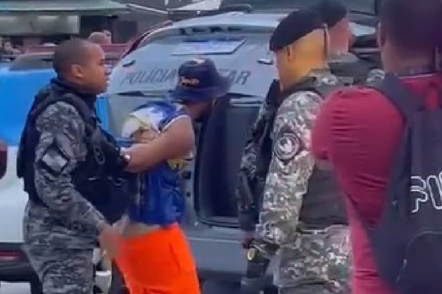 Torcedor do Boca é detido após confusão em Copacabana - PMERJ/Reprodução