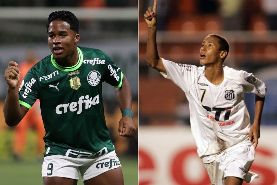 Em que estágio estava Neymar na idade de Endrick