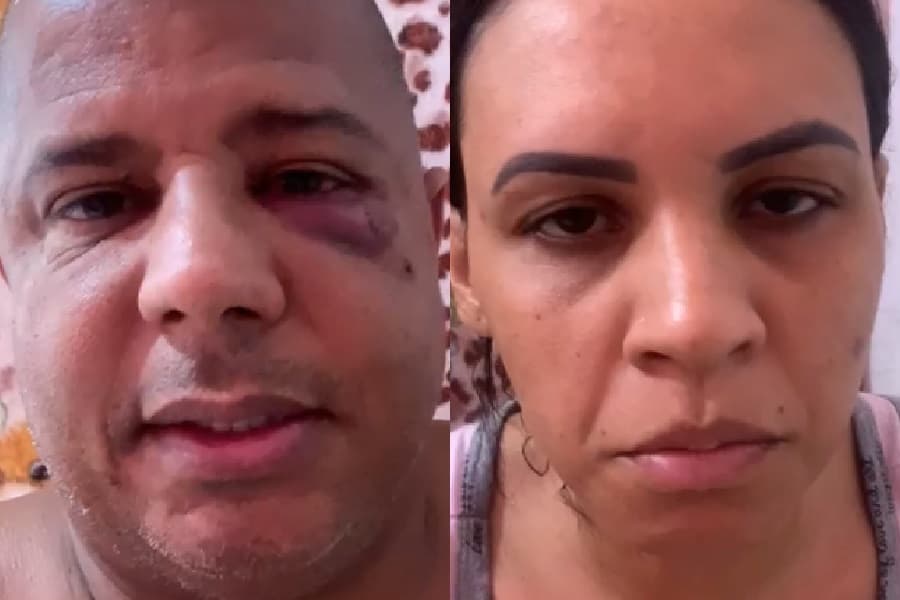 Marcelinho e sua amiga Taís em vídeo gravado no cativeiro - Reprodução