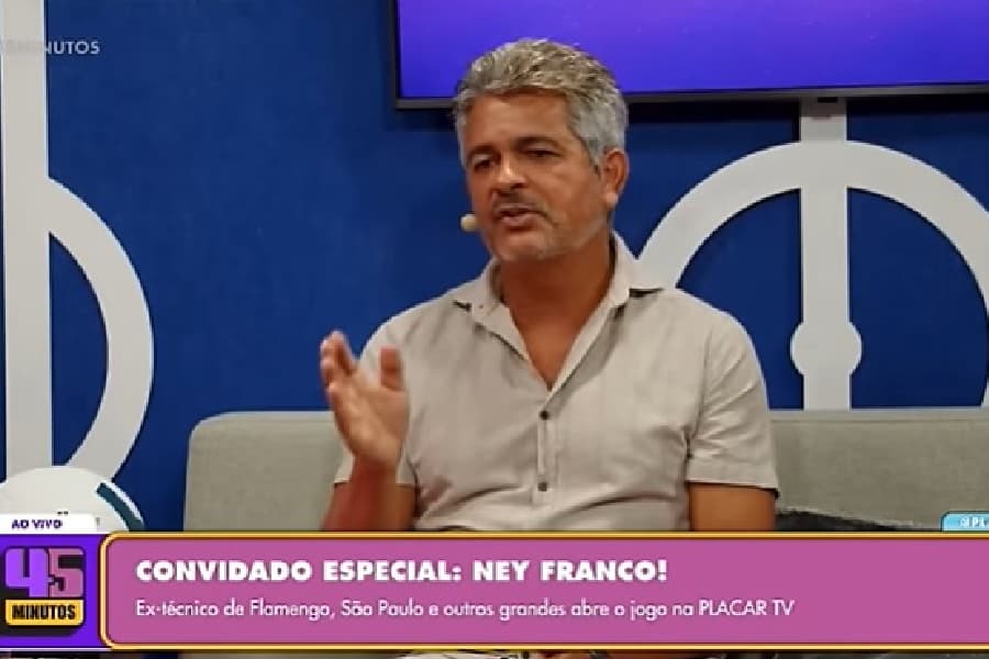Ney Franco, convidado do programa 45 Minutos - PLACAR TV/Reprodução