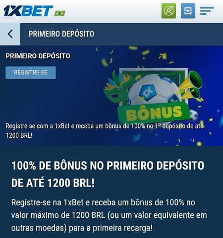 bônus de boas-vindas esportivas da 1xbet