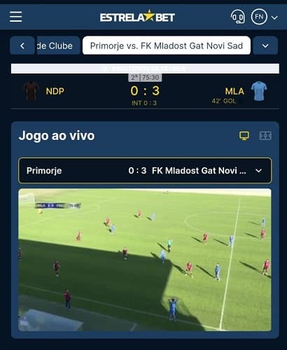 streaming ao vivo na estrela bet