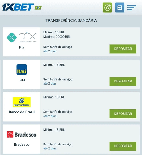meios de pagamentos da 1xbet