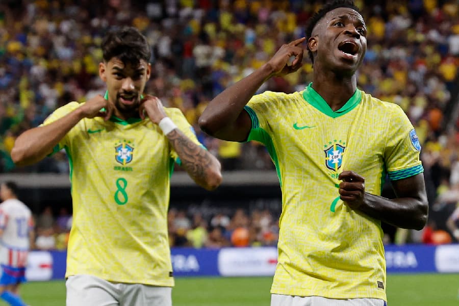 Vinicius Júnior marcou o quatro gol em 23 jogos pela seleção - Kevork Djansezian/Getty Images/AFP