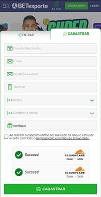 cadastro na betesporte