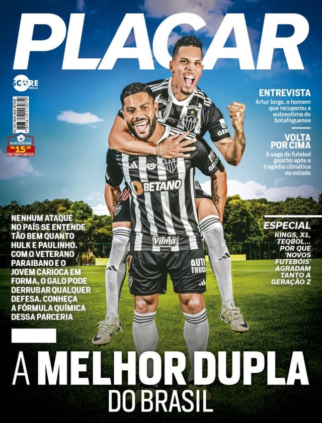 Hulk e Paulinho durante ensaio para a PLACAR de julho - Alexandre Battibugli/PLACAR