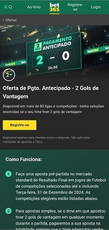 pagamento antecipado oferta bet365