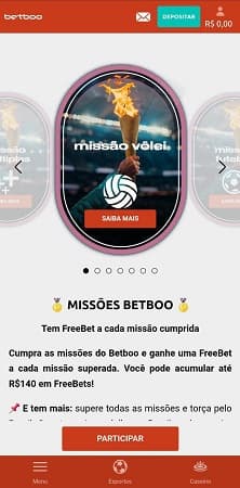 betboo missões bonus