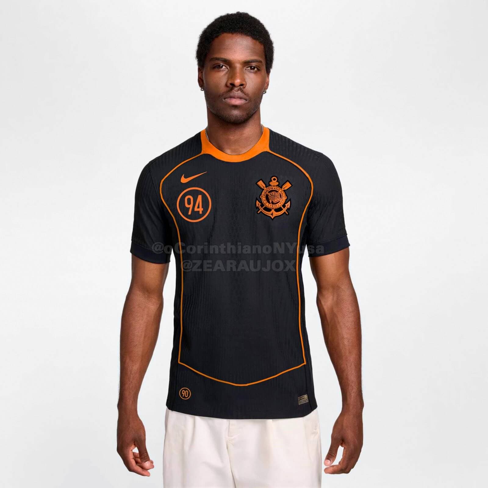 Esboço de possível camisa 3 do Corinthians em 2025 - @ocorinthianonyusa/Reprodução