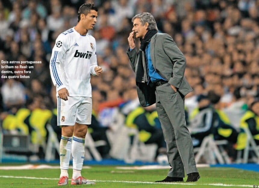 Mourinho e Cristiano Ronaldo na edição de 2011 Getty Images