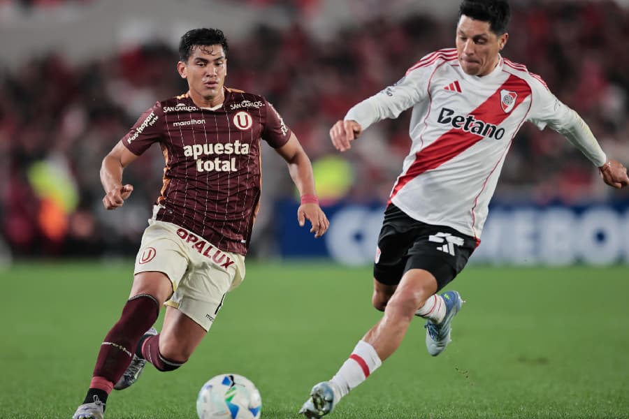 Universitário x River Plate em partida pela Libertadores 2025 - Luciano González / EFE
