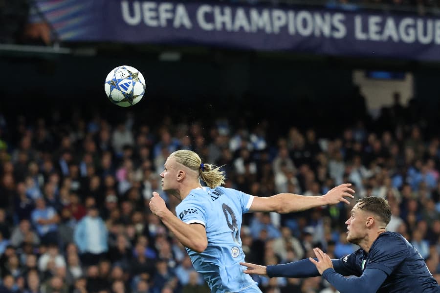 Haaland marcou um dos gols da vitória do City - Darren Staples/AFP