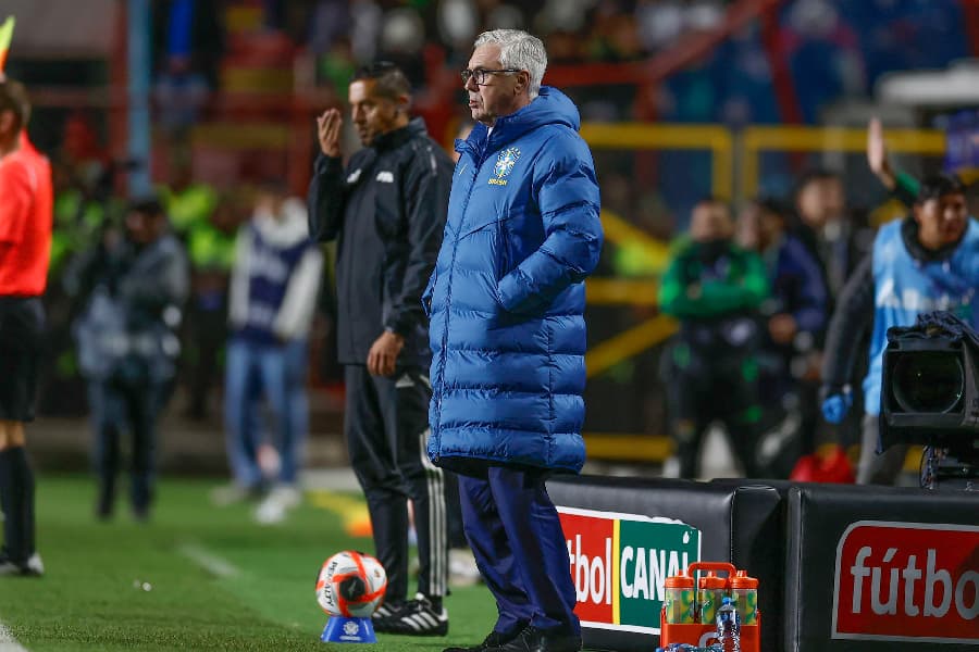 Ancelotti sofreu sua primeira derrota no comando da seleção brasileira - Rafael Ribeiro/CBF