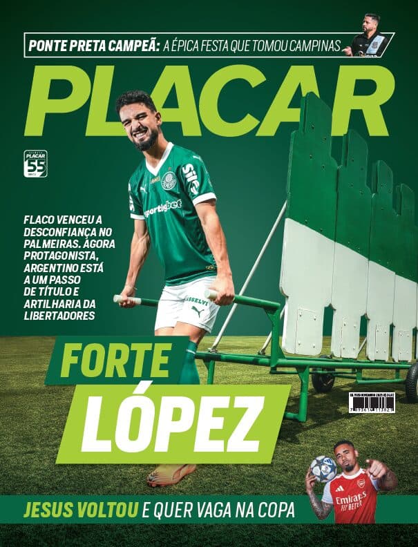 Flaco López, do Palmeiras, é o destaque da PLACAR deste novembro de 2025 (edição 1529) - PLACAR