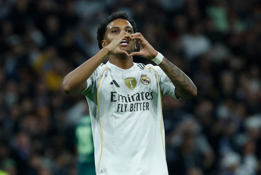 Rodrygo abriu placar no Santiago Bernabéu - Juanjo Martín/EFE