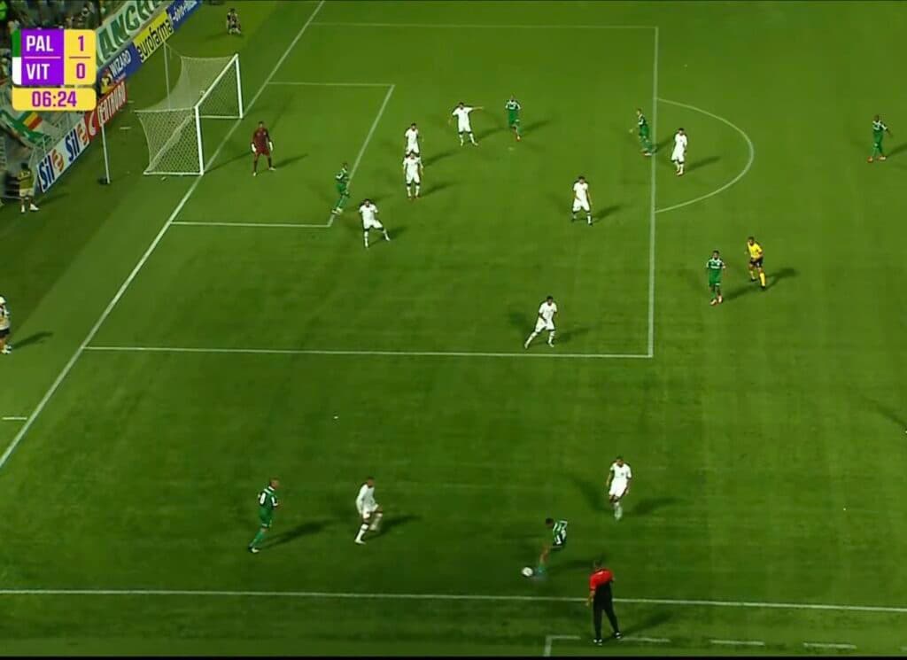 Sem auxílio do VAR, arbitragem valida gol impedido do Palmeiras na Copinha - Reprodução / X Sports