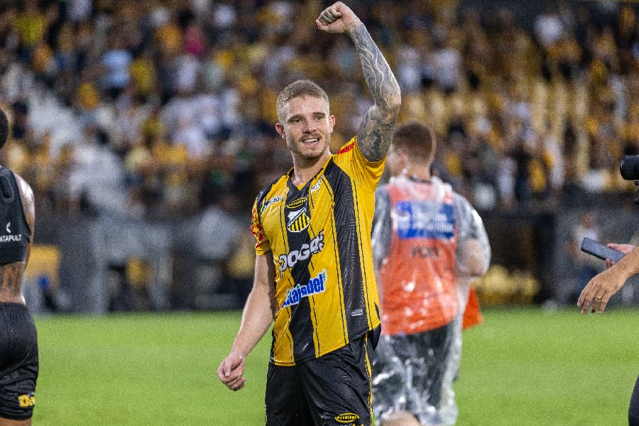 Léo Naldi, volante do Novorizontino, marcou o gol da classificação contra o Santos - Juan Rodrigues/Novorizontino