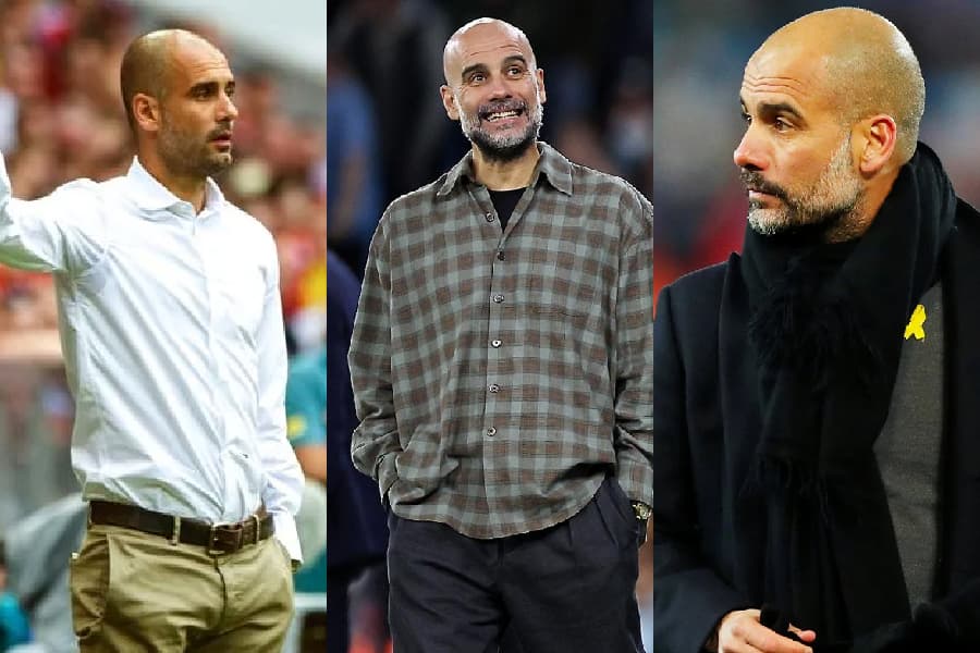 De social completo a lenhador: os looks de Pep Guardiola